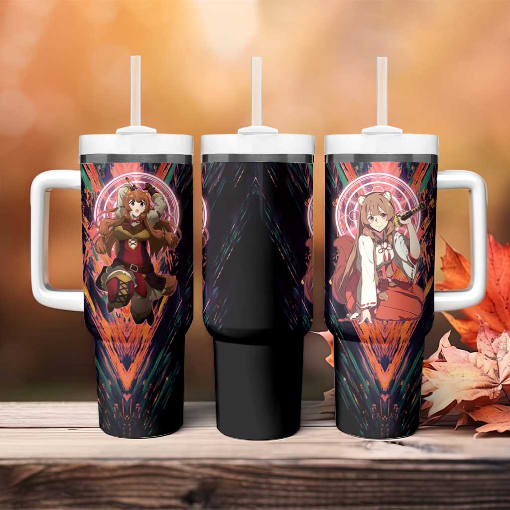 Raphtalia The Rising of the Shield Hero Tumbler With Handle with Magical Circle Effects and Energetic Battle Pose - The Mazicc