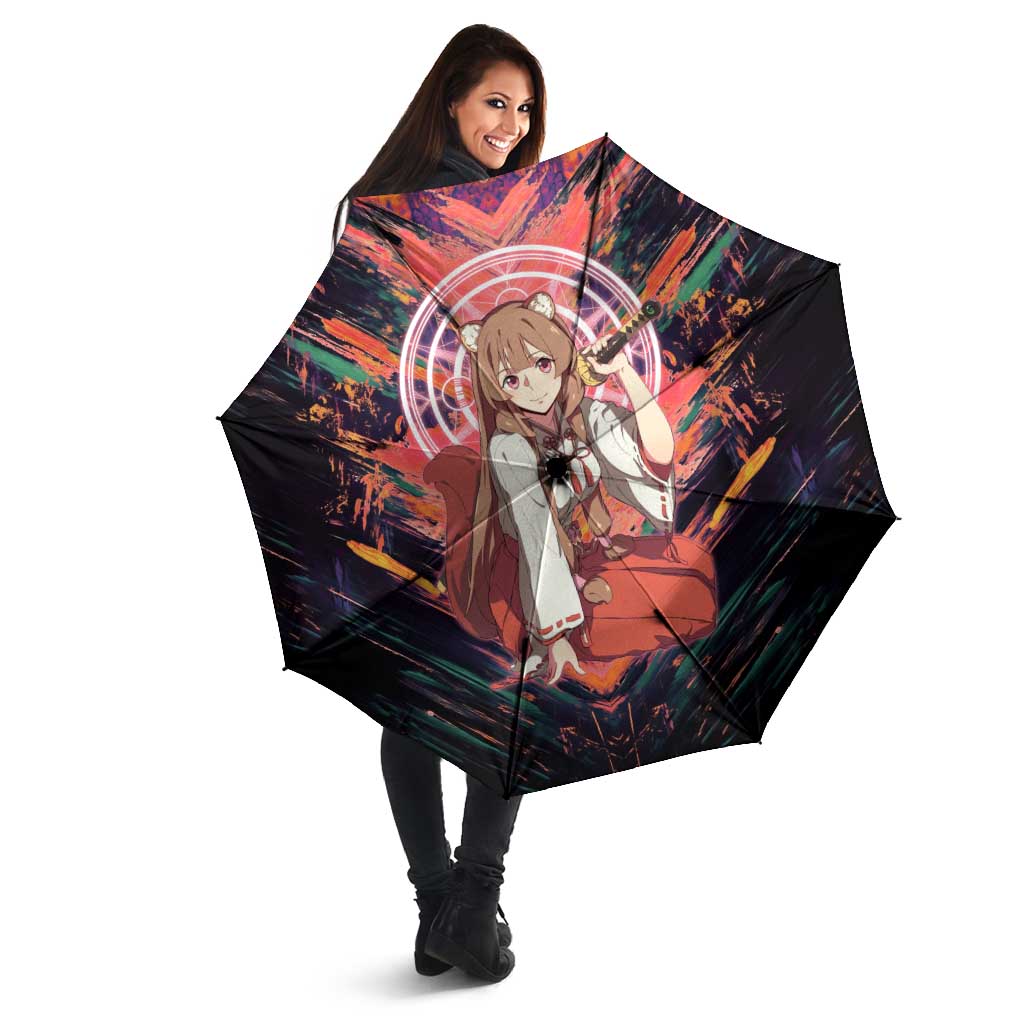 Raphtalia The Rising of the Shield Hero Umbrella with Magical Circle Effects and Energetic Battle Pose - The Mazicc
