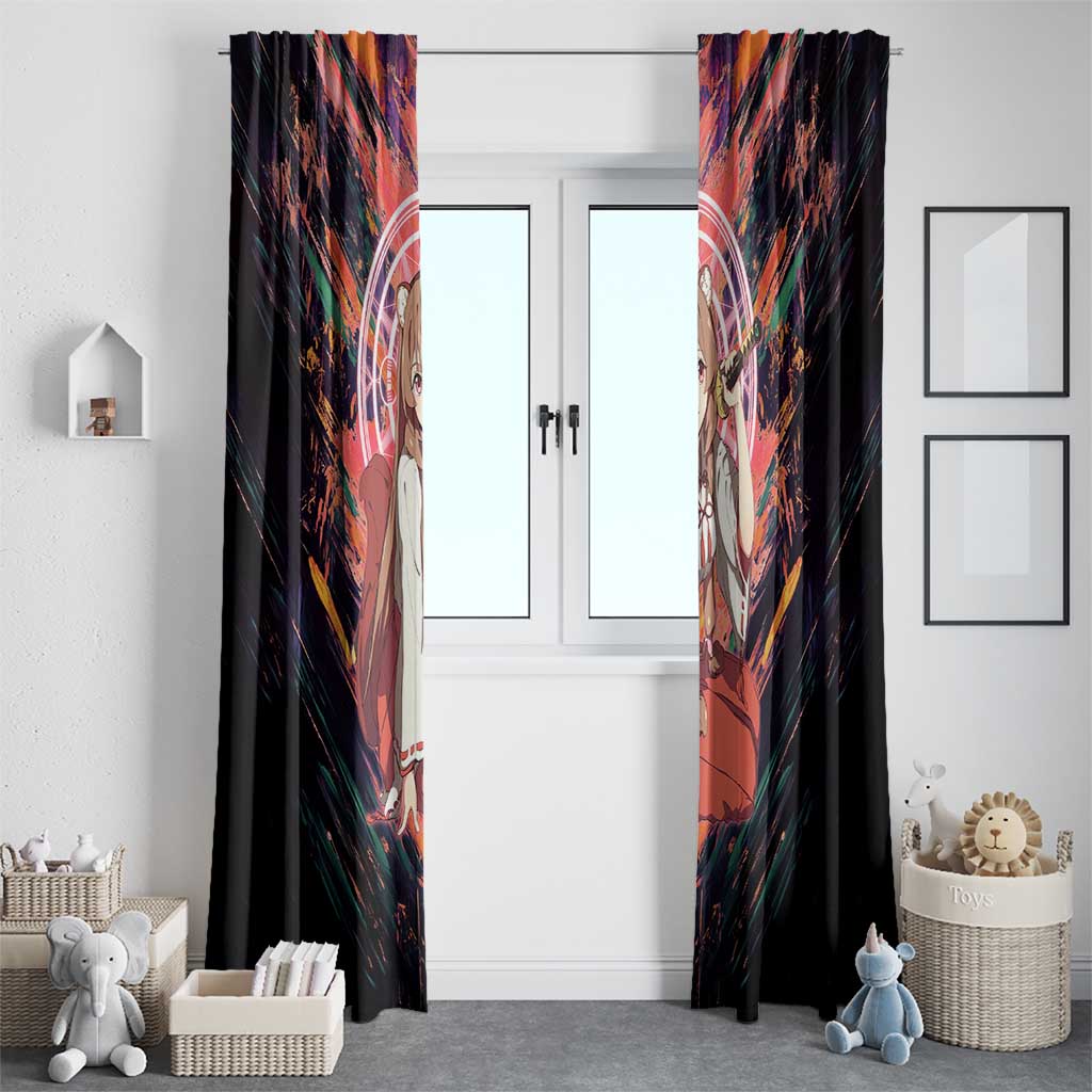 Raphtalia The Rising of the Shield Hero Window Curtain with Magical Circle Effects and Energetic Battle Pose - The Mazicc