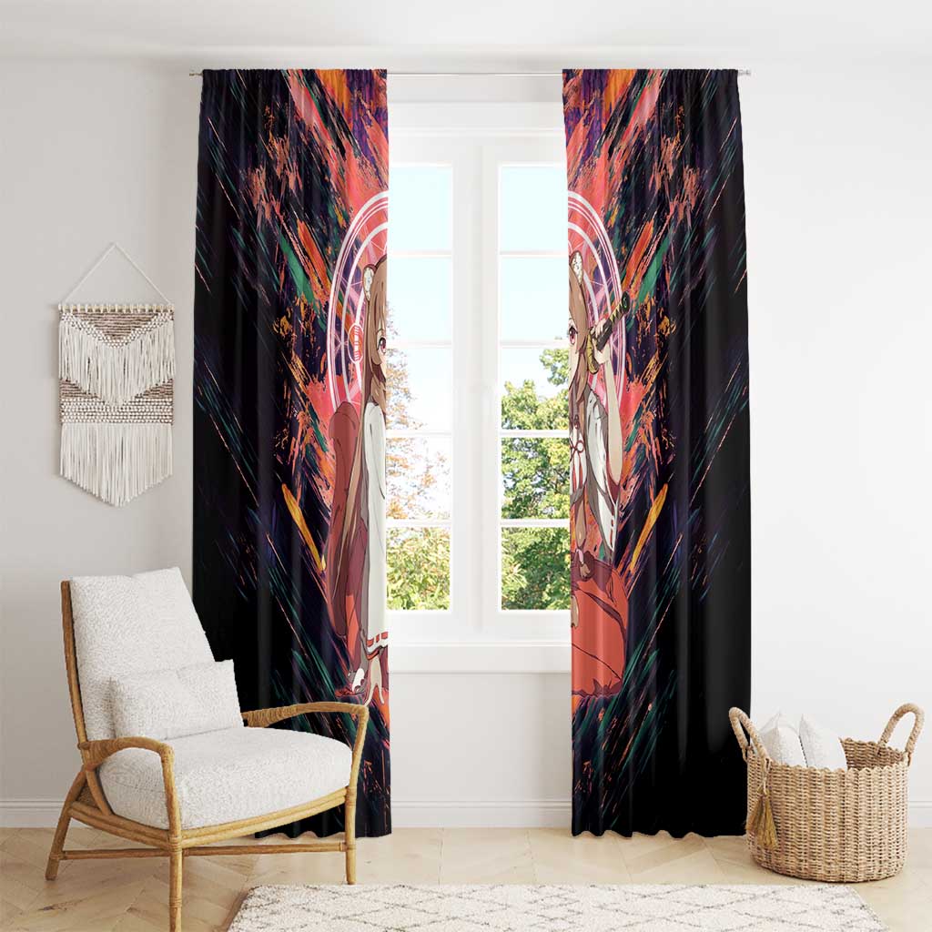 Raphtalia The Rising of the Shield Hero Window Curtain with Magical Circle Effects and Energetic Battle Pose - The Mazicc