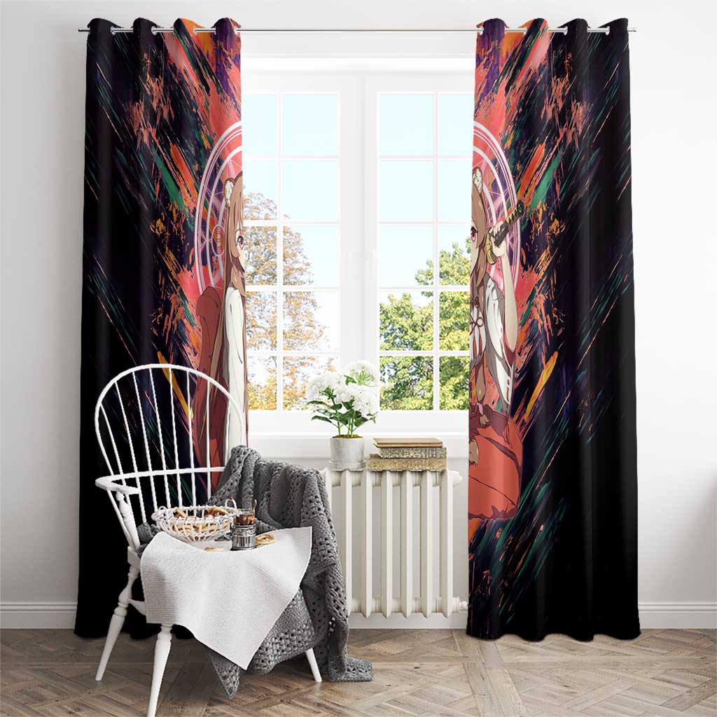 Raphtalia The Rising of the Shield Hero Window Curtain with Magical Circle Effects and Energetic Battle Pose - The Mazicc