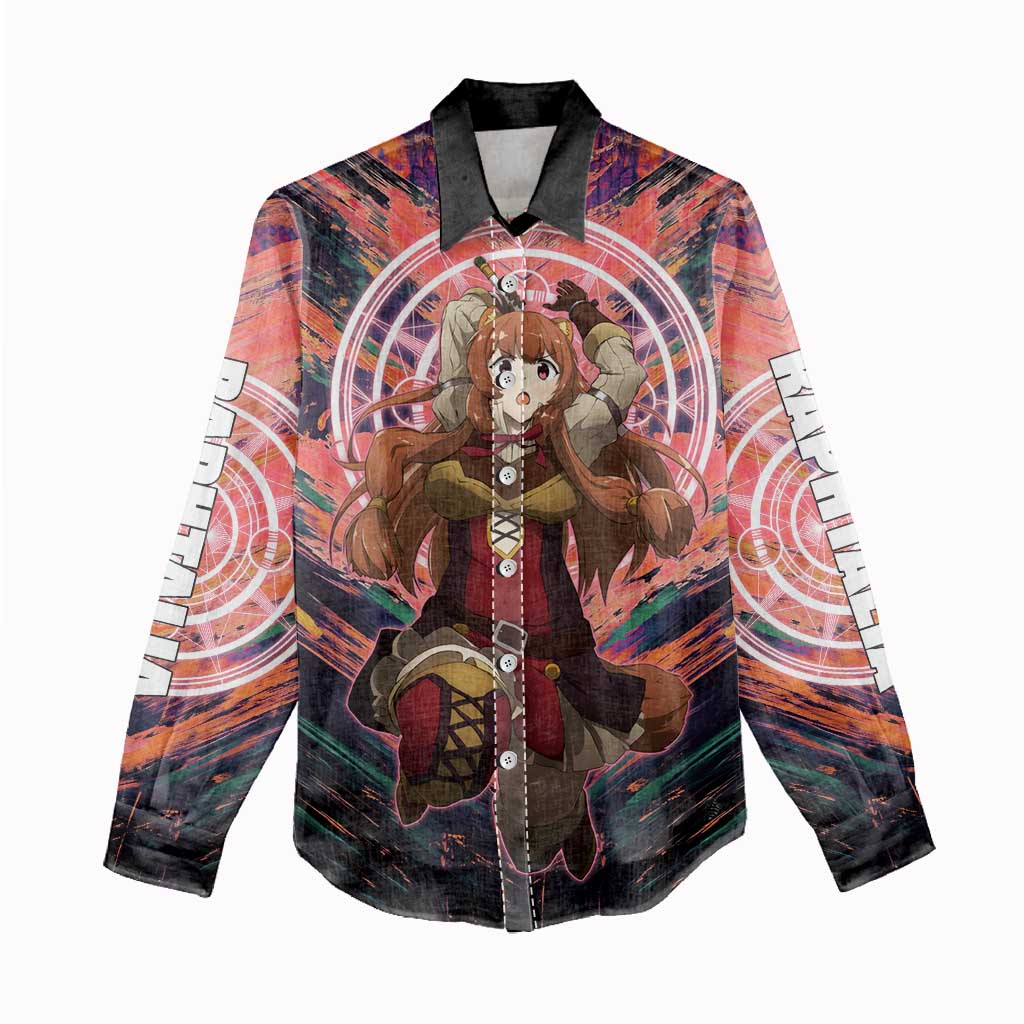 Raphtalia The Rising of the Shield Hero Women Casual Shirt with Magical Circle Effects and Energetic Battle Pose - The Mazicc