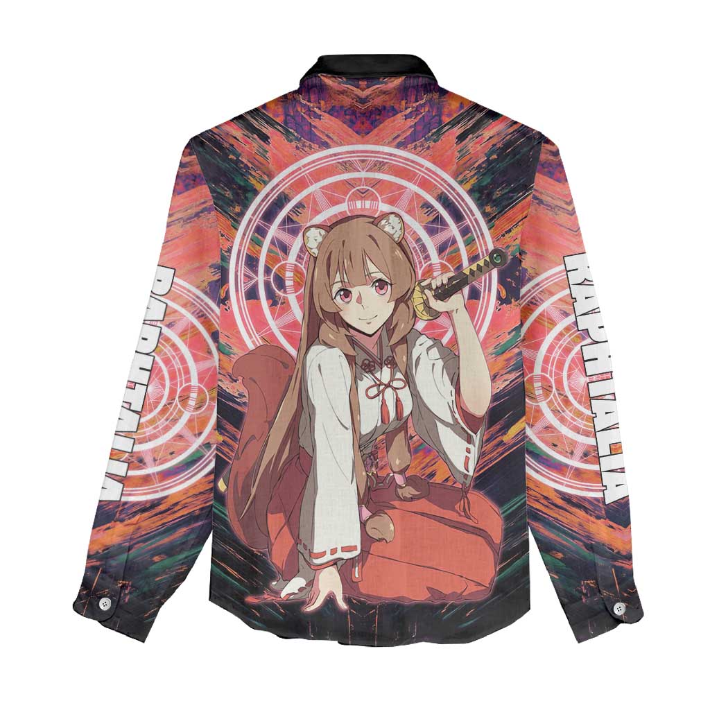 Raphtalia The Rising of the Shield Hero Women Casual Shirt with Magical Circle Effects and Energetic Battle Pose - The Mazicc