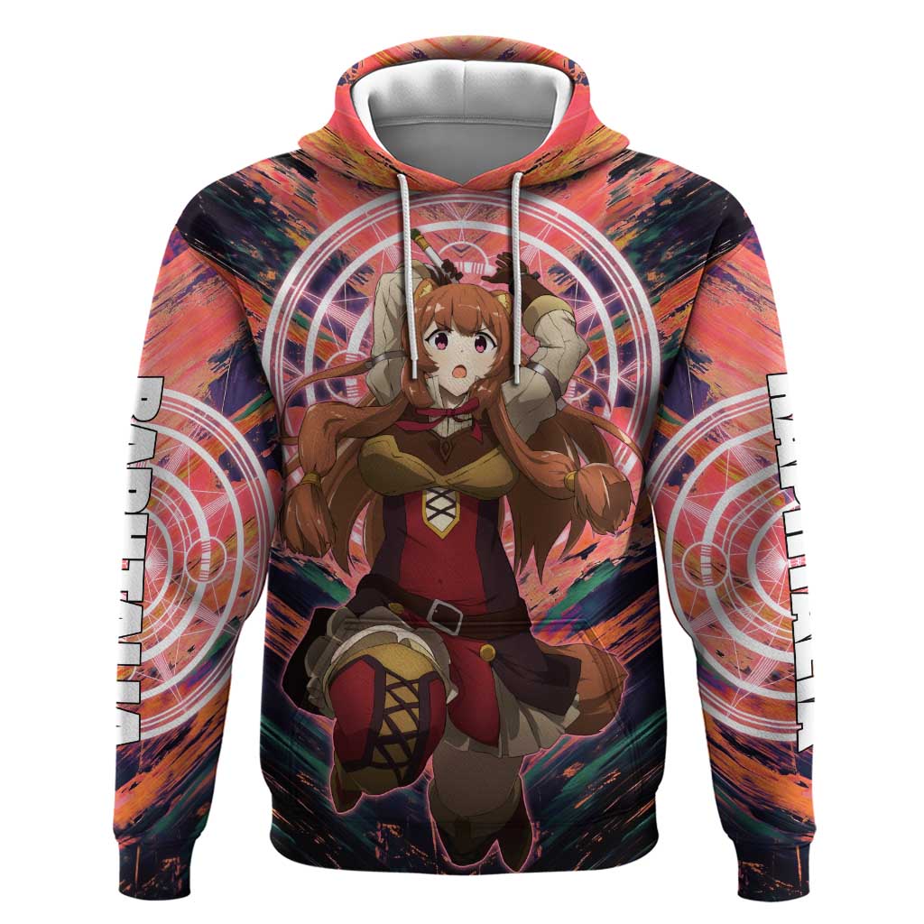 Raphtalia The Rising of the Shield Hero Zip Hoodie with Magical Circle Effects and Energetic Battle Pose - The Mazicc