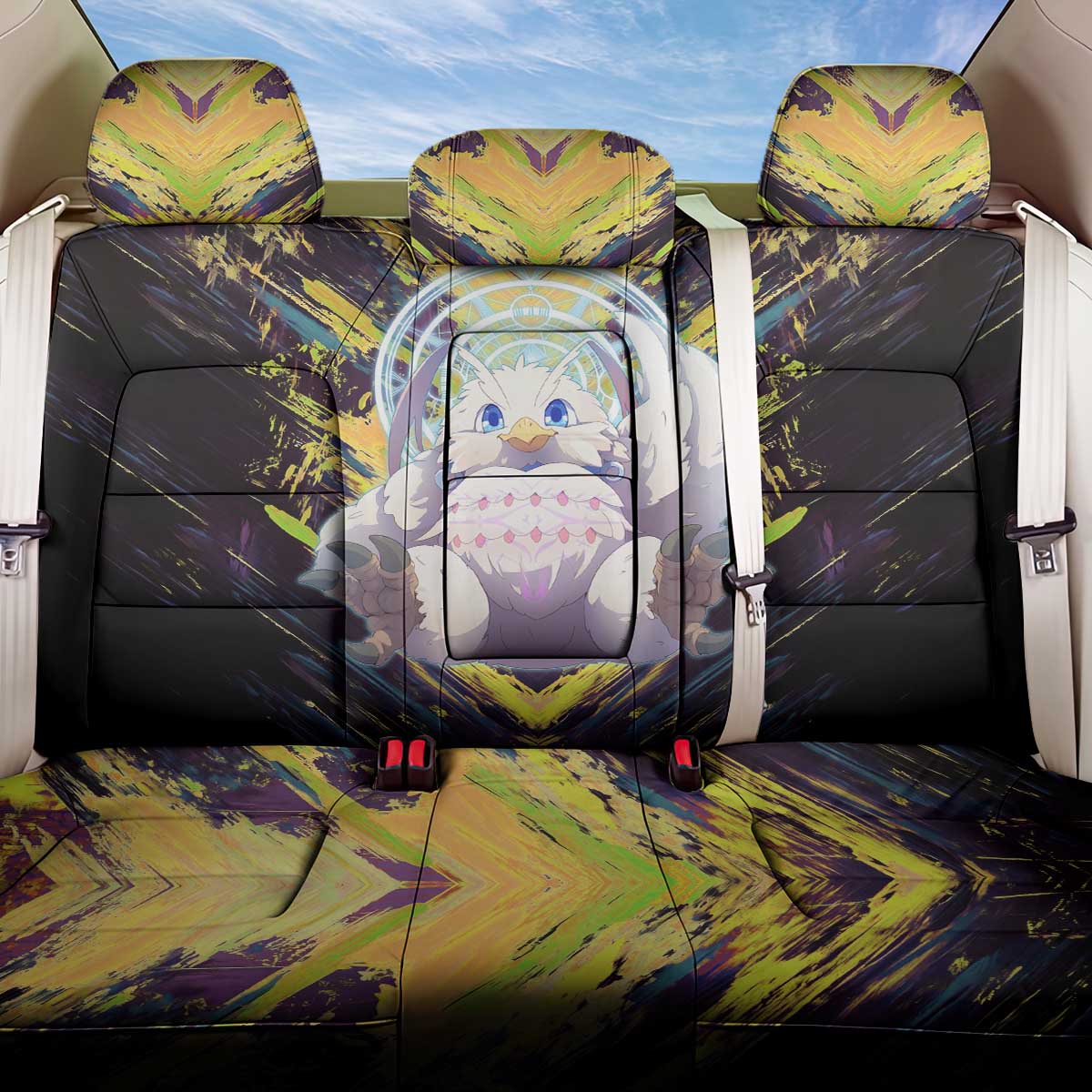 Filo The Rising of the Shield Hero Back Car Seat Cover with Magical Aura and Dual Form Design - The Mazicc