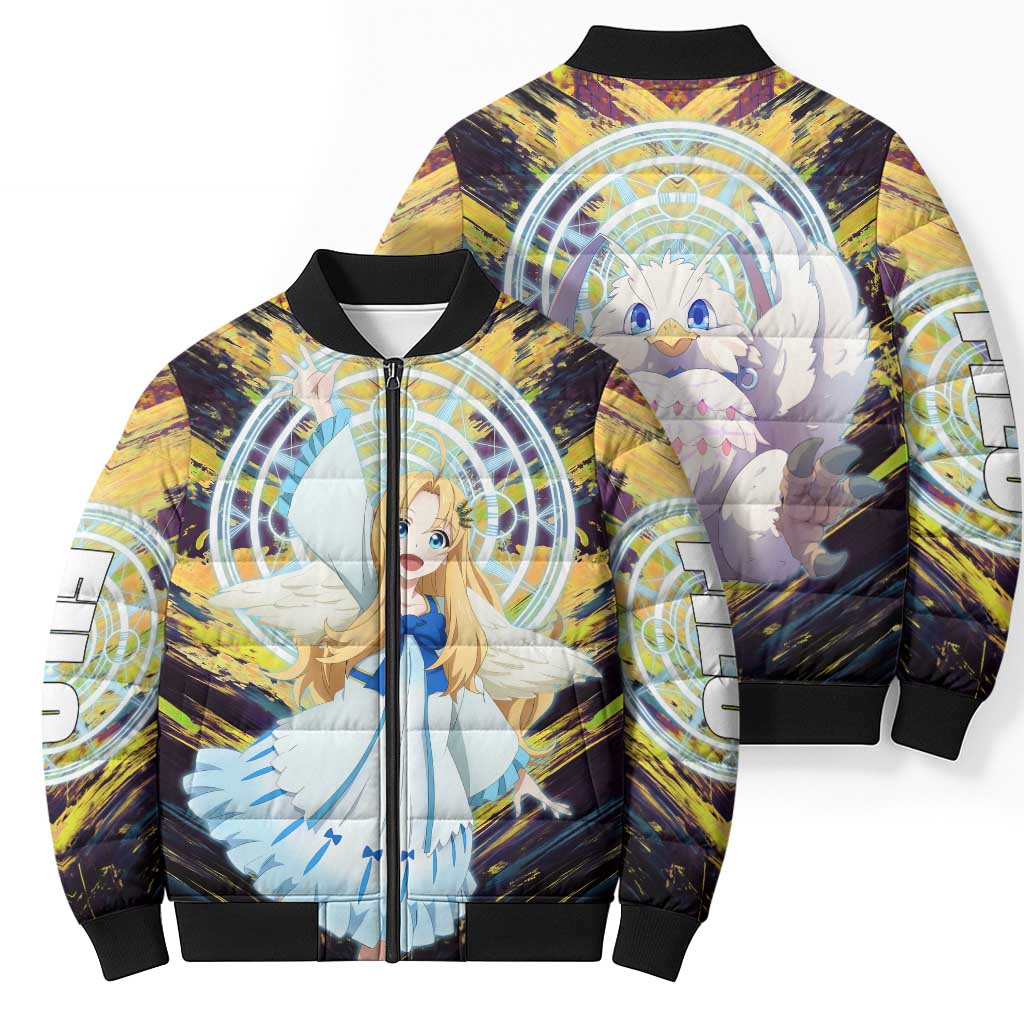 Filo The Rising of the Shield Hero Bomber Puffer Jacket with Magical Aura and Dual Form Design - The Mazicc