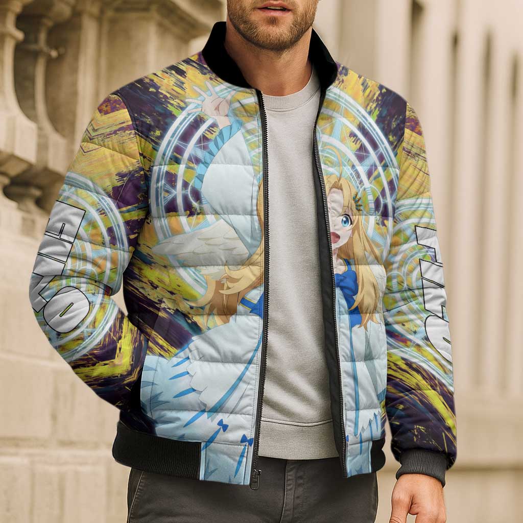 Filo The Rising of the Shield Hero Bomber Puffer Jacket with Magical Aura and Dual Form Design - The Mazicc