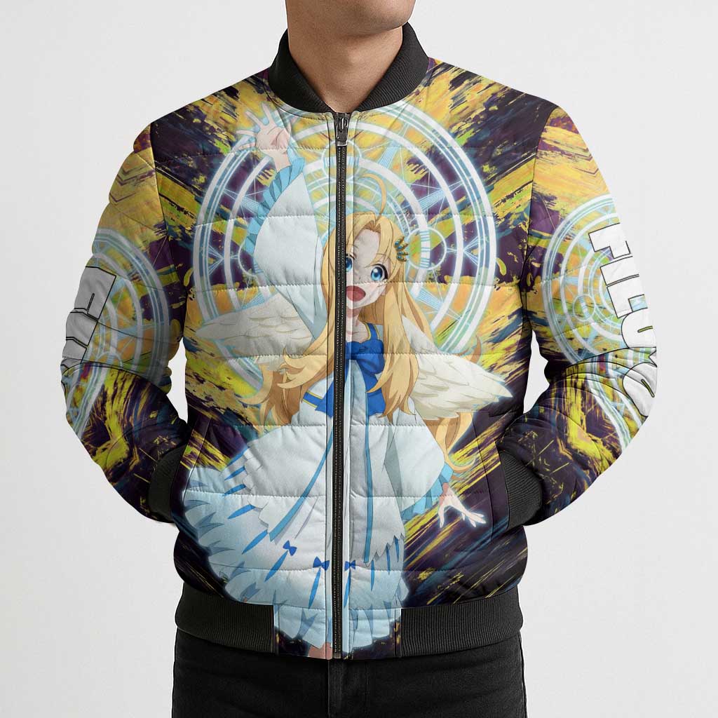 Filo The Rising of the Shield Hero Bomber Puffer Jacket with Magical Aura and Dual Form Design - The Mazicc