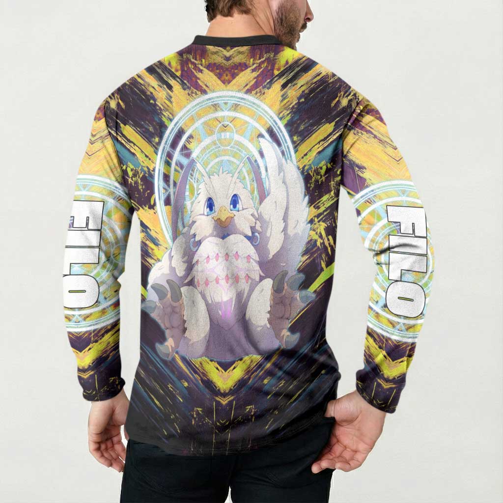 Filo The Rising of the Shield Hero Button Sweatshirt with Magical Aura and Dual Form Design - The Mazicc