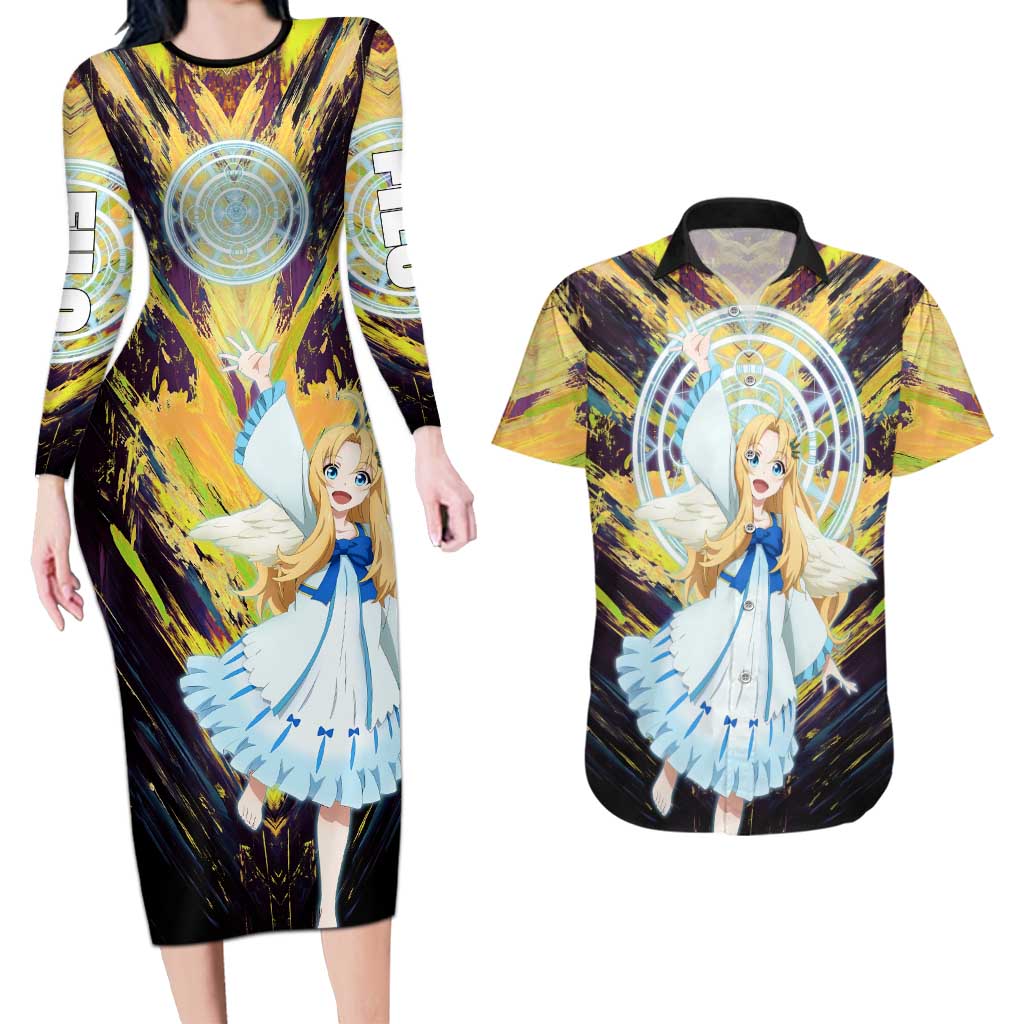 Filo The Rising of the Shield Hero Couples Matching Long Sleeve Bodycon Dress and Hawaiian Shirt with Magical Aura and Dual Form Design - The Mazicc