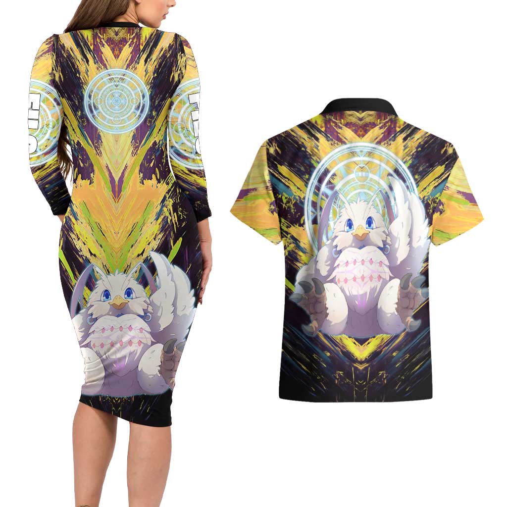 Filo The Rising of the Shield Hero Couples Matching Long Sleeve Bodycon Dress and Hawaiian Shirt with Magical Aura and Dual Form Design - The Mazicc