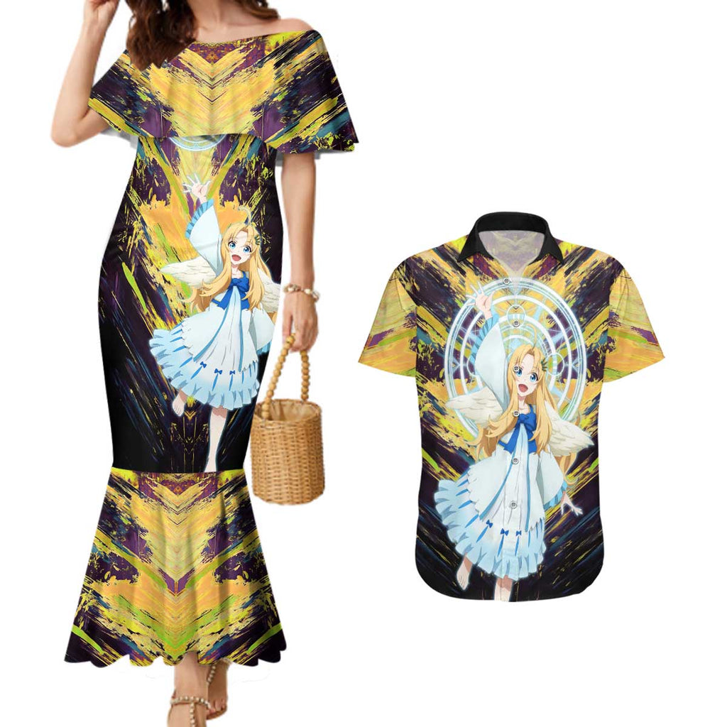 Filo The Rising of the Shield Hero Couples Matching Mermaid Dress and Hawaiian Shirt with Magical Aura and Dual Form Design - The Mazicc
