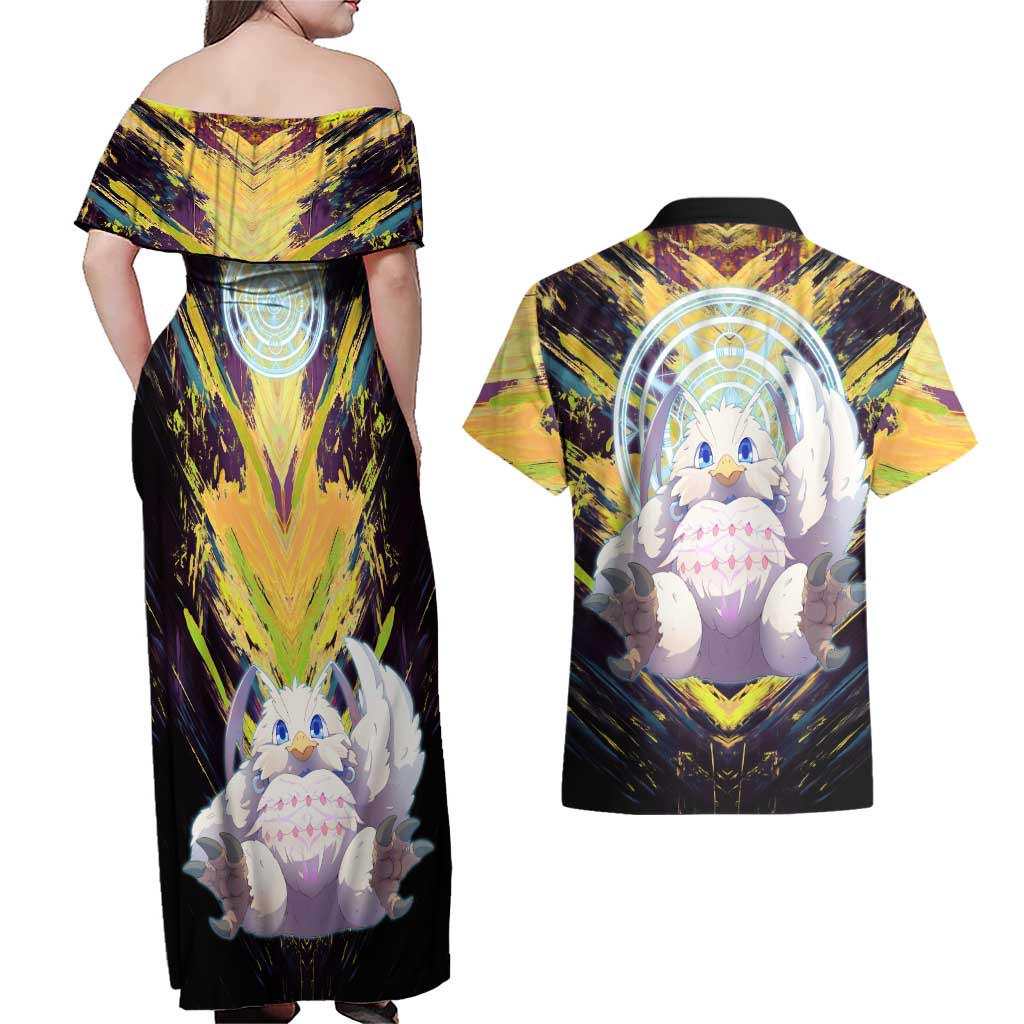 Filo The Rising of the Shield Hero Couples Matching Off Shoulder Maxi Dress and Hawaiian Shirt with Magical Aura and Dual Form Design - The Mazicc