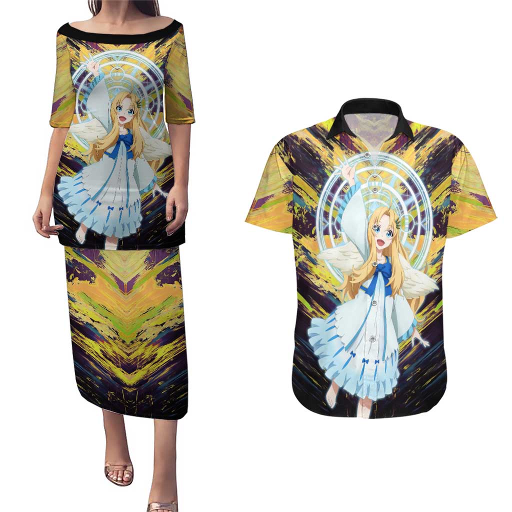Filo The Rising of the Shield Hero Couples Matching Puletasi and Hawaiian Shirt with Magical Aura and Dual Form Design - The Mazicc