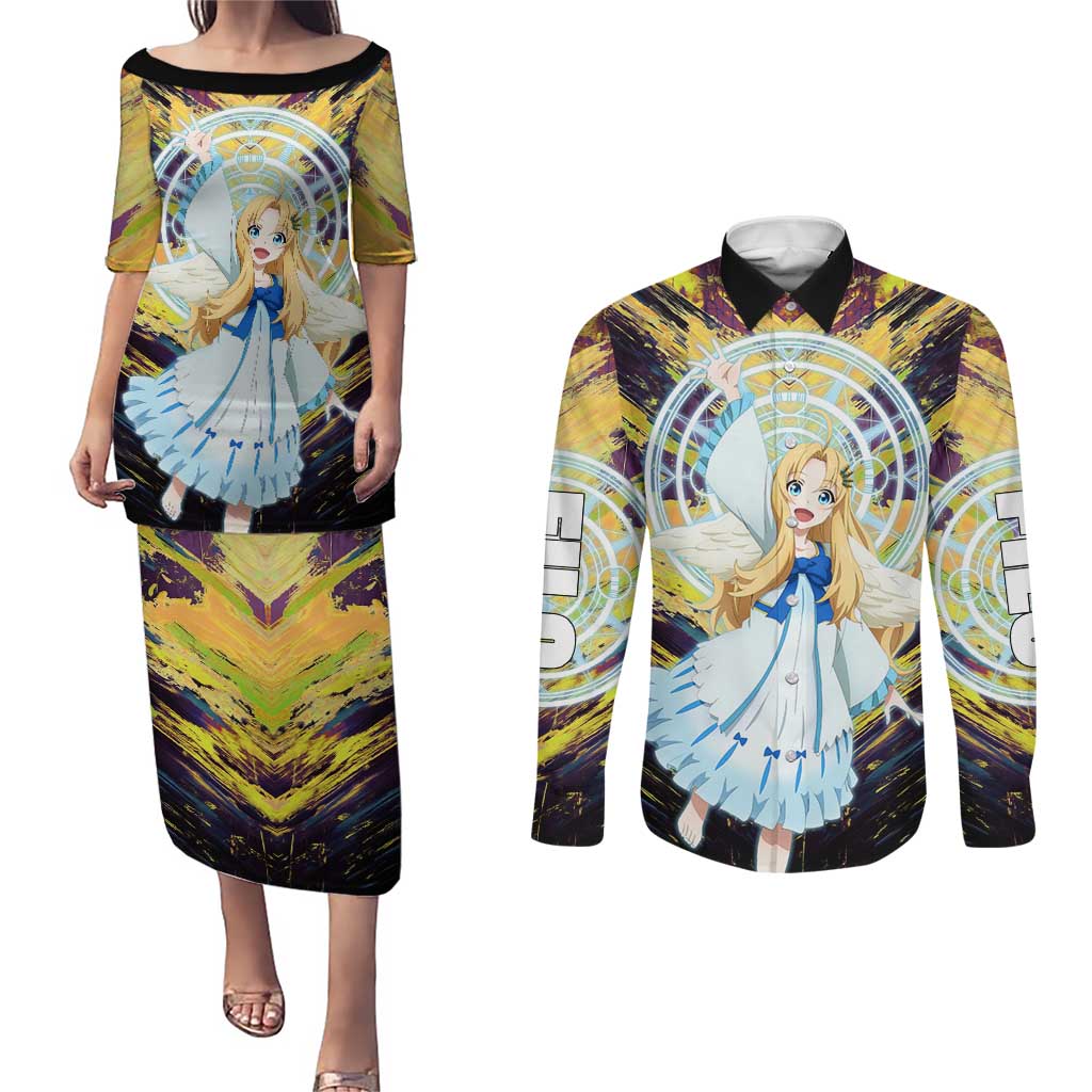 Filo The Rising of the Shield Hero Couples Matching Puletasi and Long Sleeve Button Shirt with Magical Aura and Dual Form Design - The Mazicc