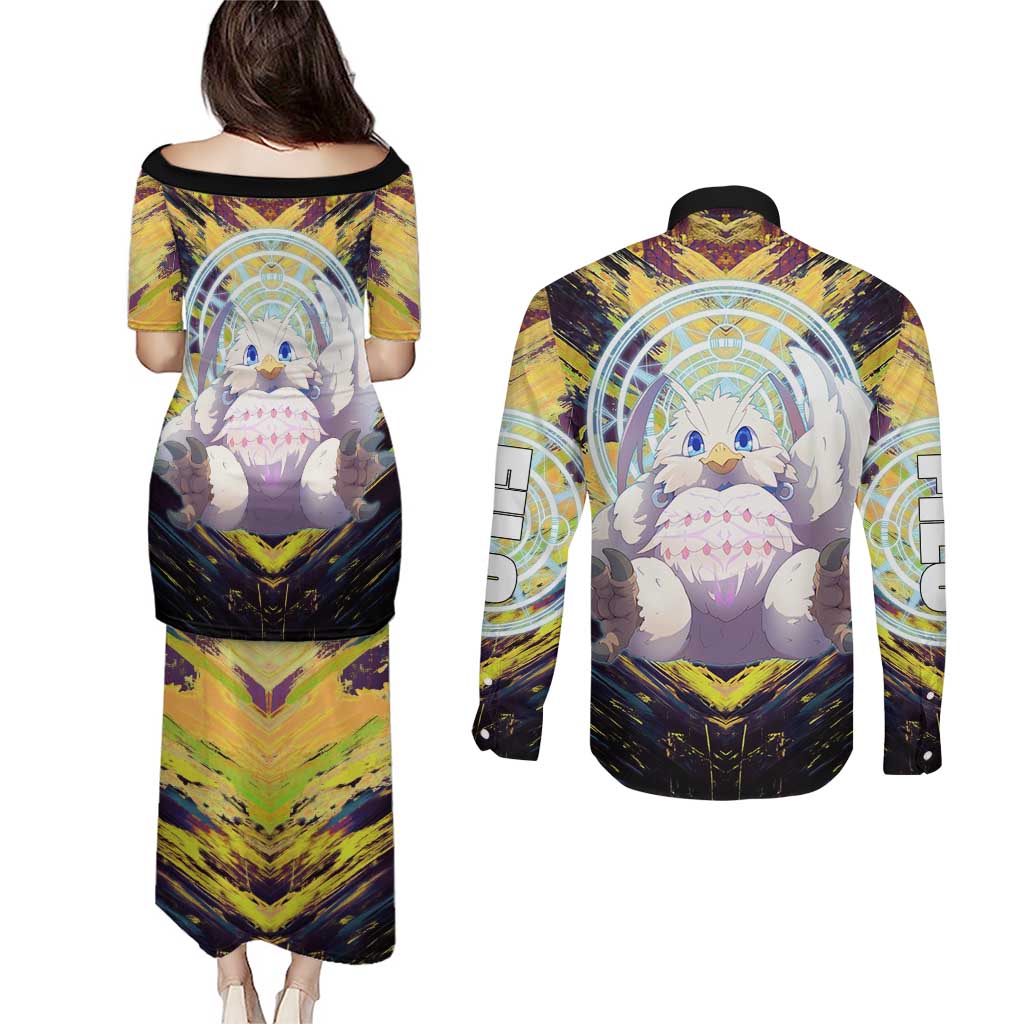 Filo The Rising of the Shield Hero Couples Matching Puletasi and Long Sleeve Button Shirt with Magical Aura and Dual Form Design - The Mazicc