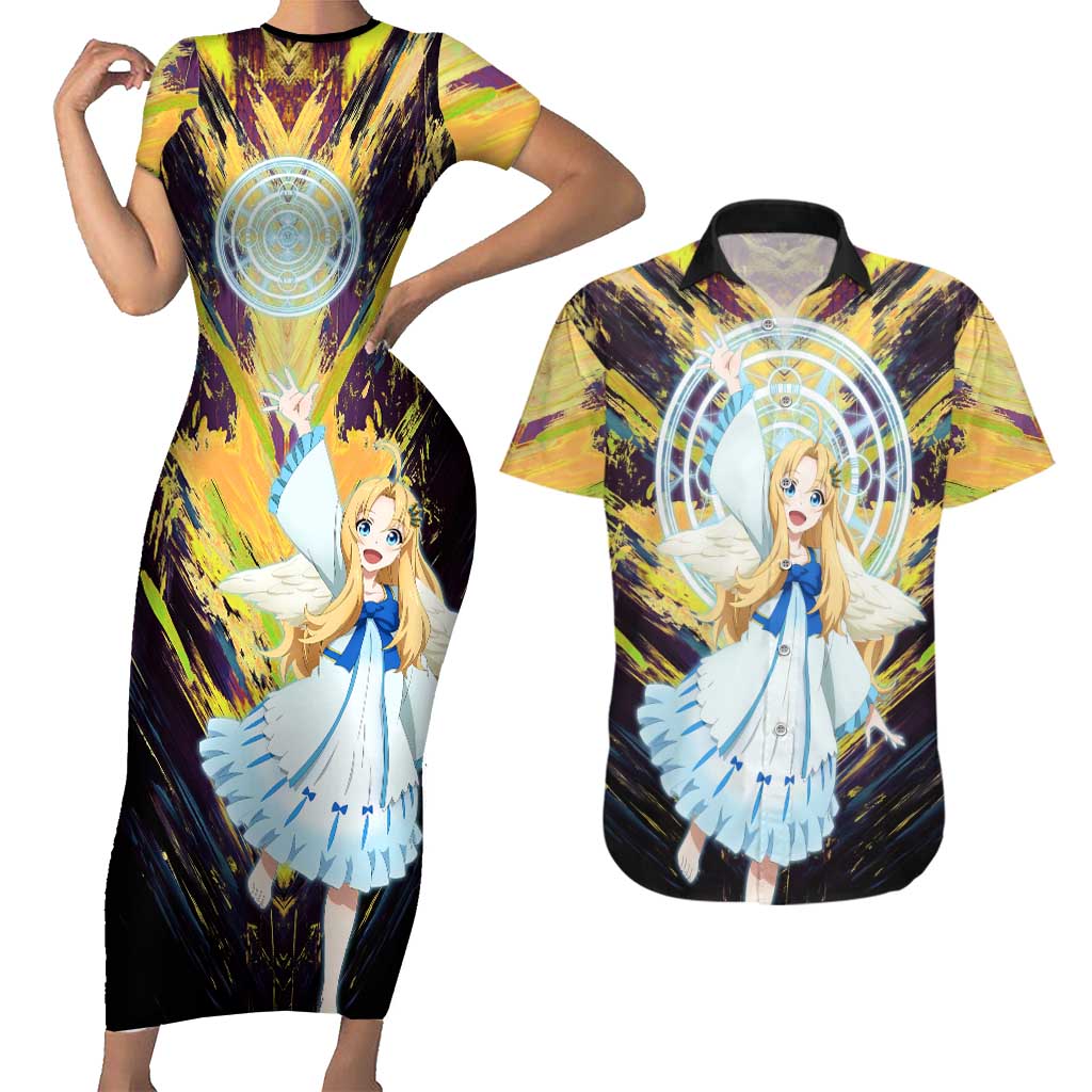 Filo The Rising of the Shield Hero Couples Matching Short Sleeve Bodycon Dress and Hawaiian Shirt with Magical Aura and Dual Form Design - The Mazicc