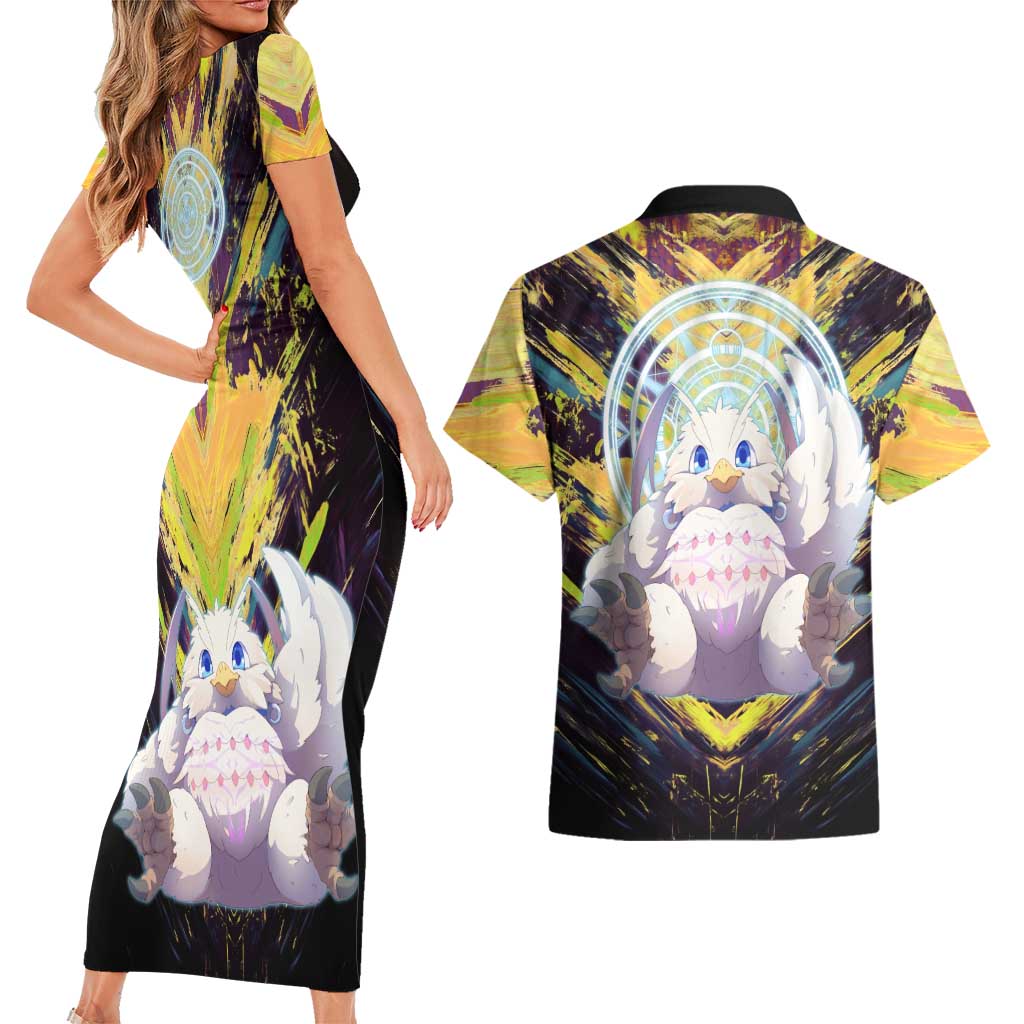 Filo The Rising of the Shield Hero Couples Matching Short Sleeve Bodycon Dress and Hawaiian Shirt with Magical Aura and Dual Form Design - The Mazicc