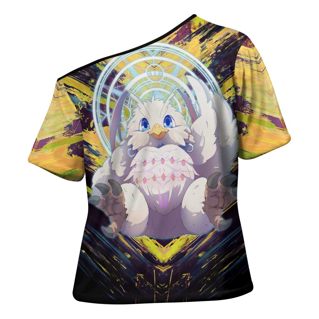Filo The Rising of the Shield Hero Cross Shoulder Shirt with Magical Aura and Dual Form Design - The Mazicc