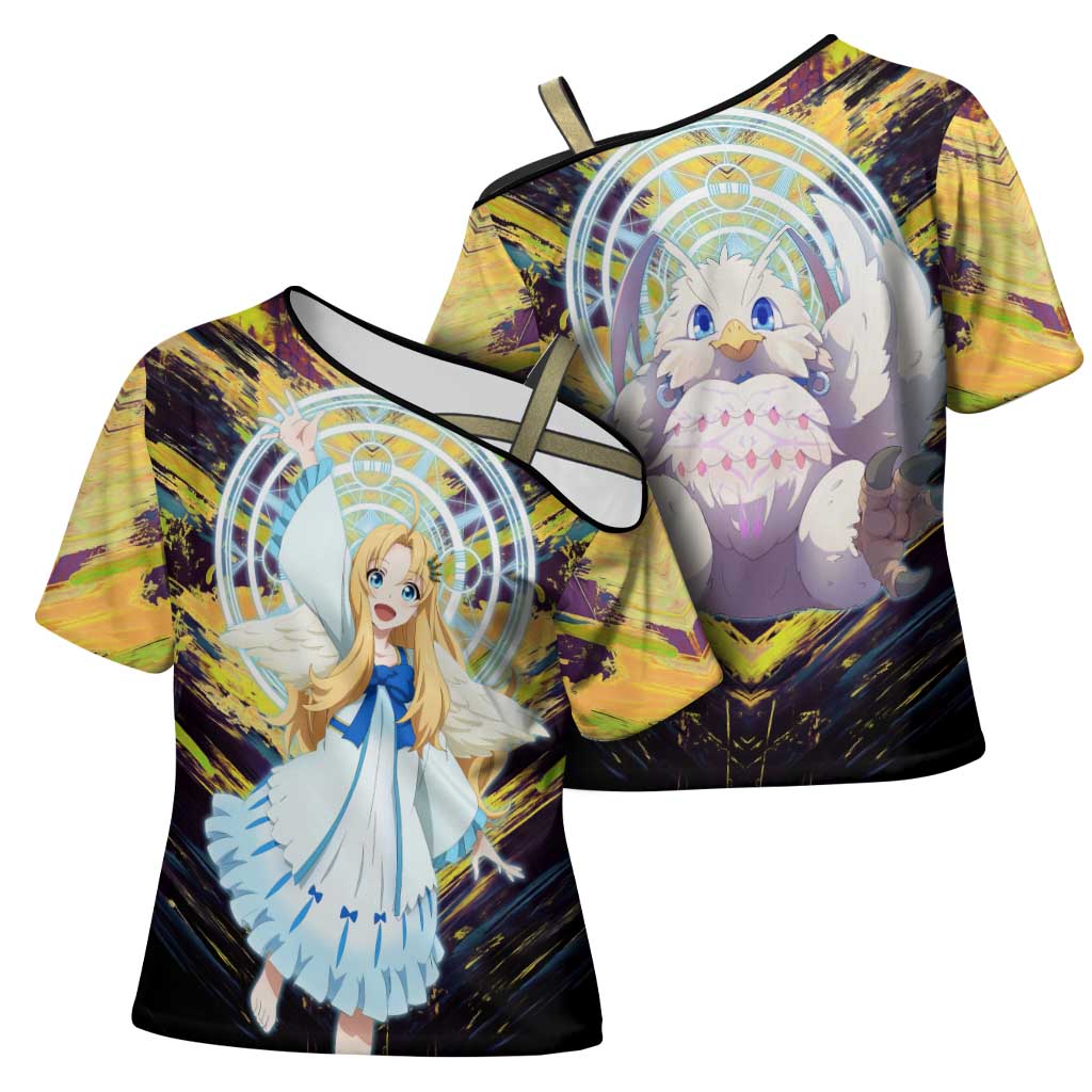 Filo The Rising of the Shield Hero Cross Shoulder Shirt with Magical Aura and Dual Form Design - The Mazicc