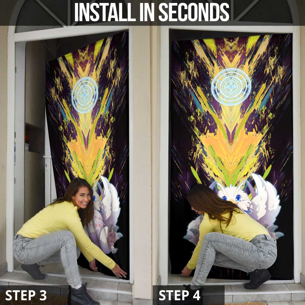 Filo The Rising of the Shield Hero Door Cover with Magical Aura and Dual Form Design - The Mazicc