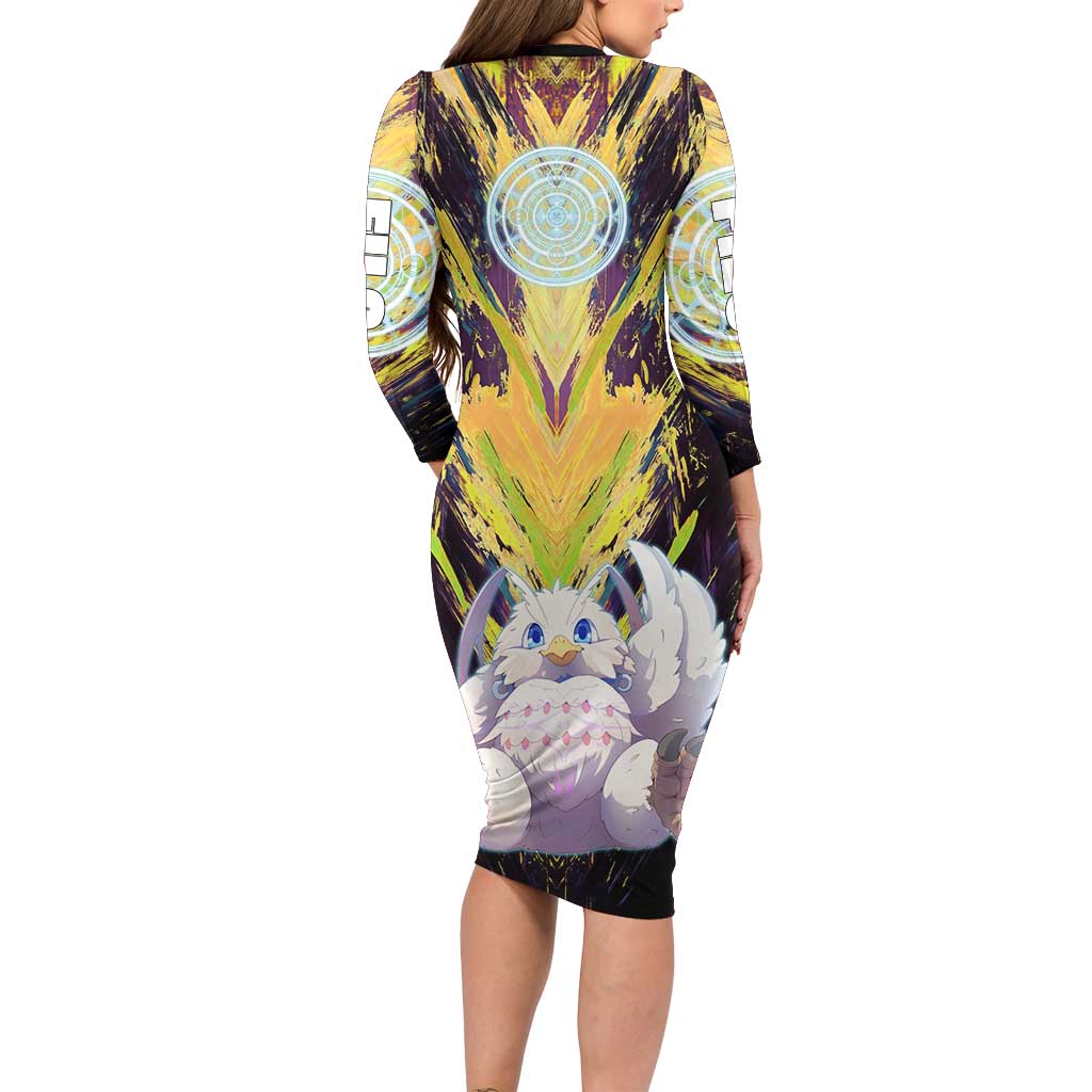 Filo The Rising of the Shield Hero Family Matching Long Sleeve Bodycon Dress and Hawaiian Shirt with Magical Aura and Dual Form Design