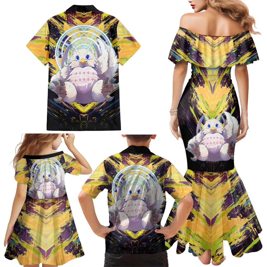 Filo The Rising of the Shield Hero Family Matching Mermaid Dress and Hawaiian Shirt with Magical Aura and Dual Form Design