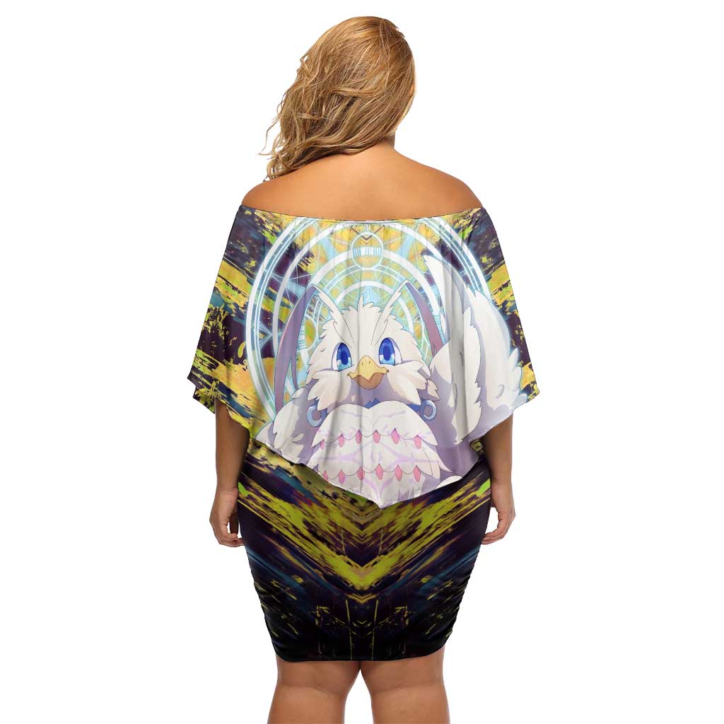 Filo The Rising of the Shield Hero Family Matching Off Shoulder Short Dress and Hawaiian Shirt with Magical Aura and Dual Form Design