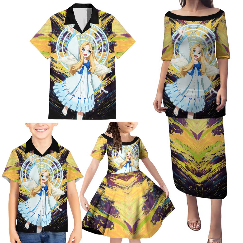 Filo The Rising of the Shield Hero Family Matching Puletasi and Hawaiian Shirt with Magical Aura and Dual Form Design