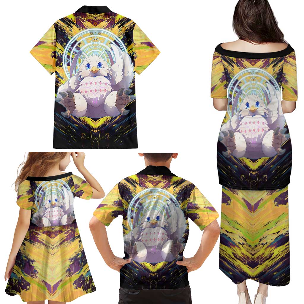 Filo The Rising of the Shield Hero Family Matching Puletasi and Hawaiian Shirt with Magical Aura and Dual Form Design