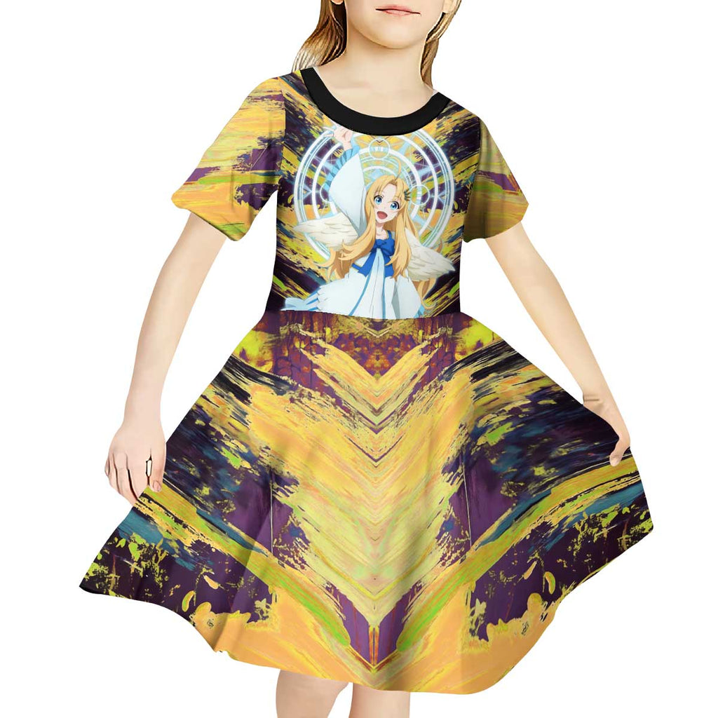 Filo The Rising of the Shield Hero Kid Short Sleeve Dress with Magical Aura and Dual Form Design - The Mazicc