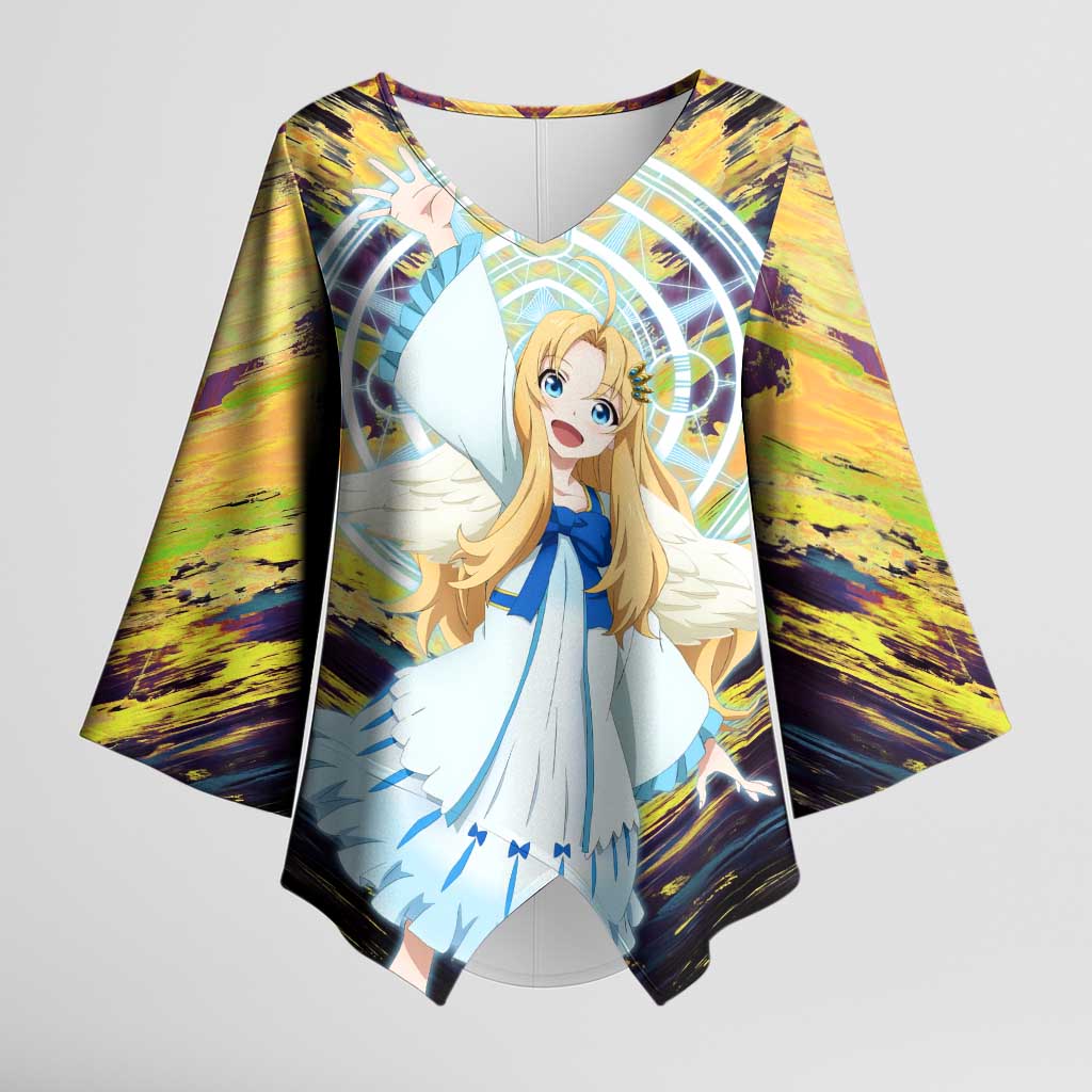 Filo The Rising of the Shield Hero Kimono Sleeve Blouse with Magical Aura and Dual Form Design - The Mazicc
