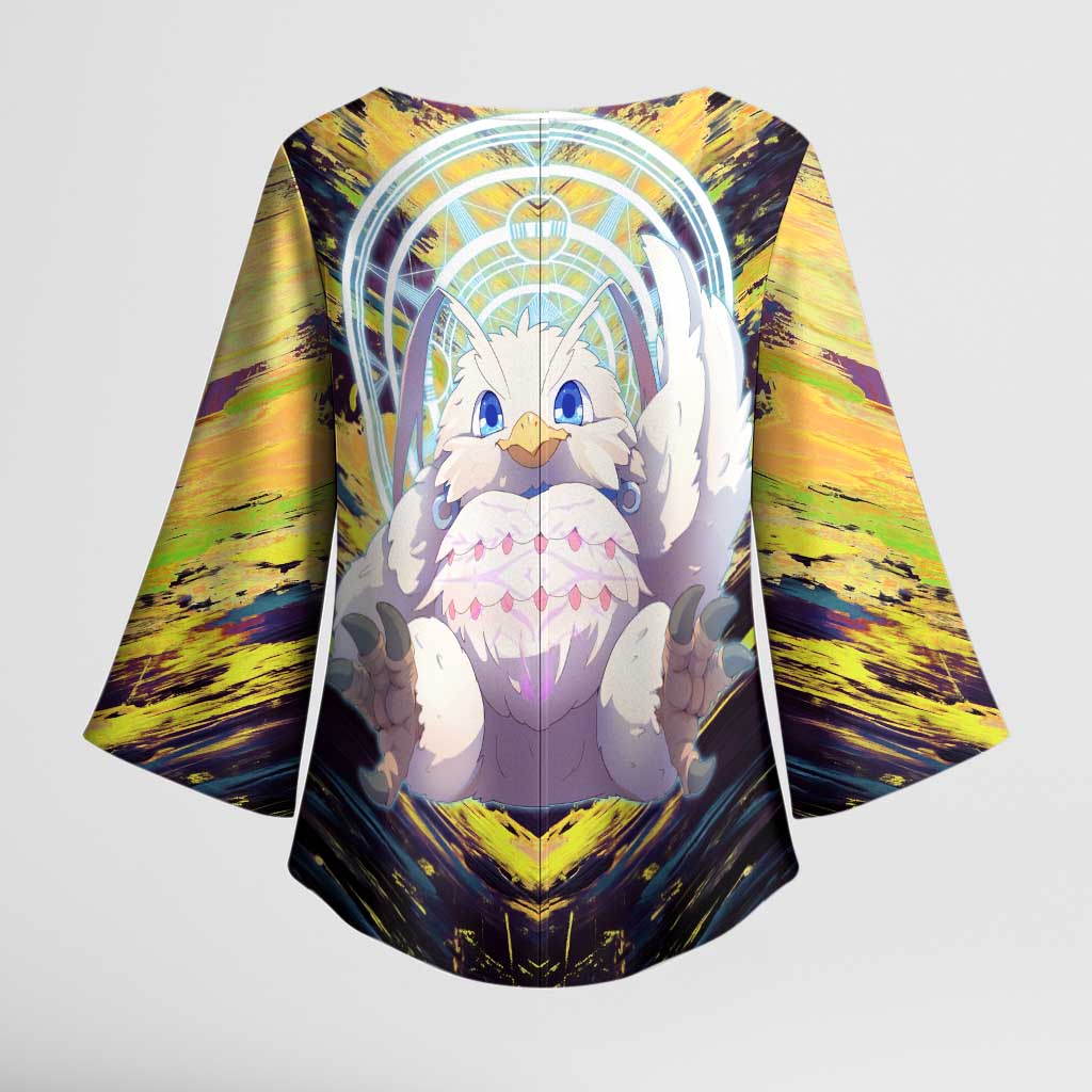 Filo The Rising of the Shield Hero Kimono Sleeve Blouse with Magical Aura and Dual Form Design - The Mazicc