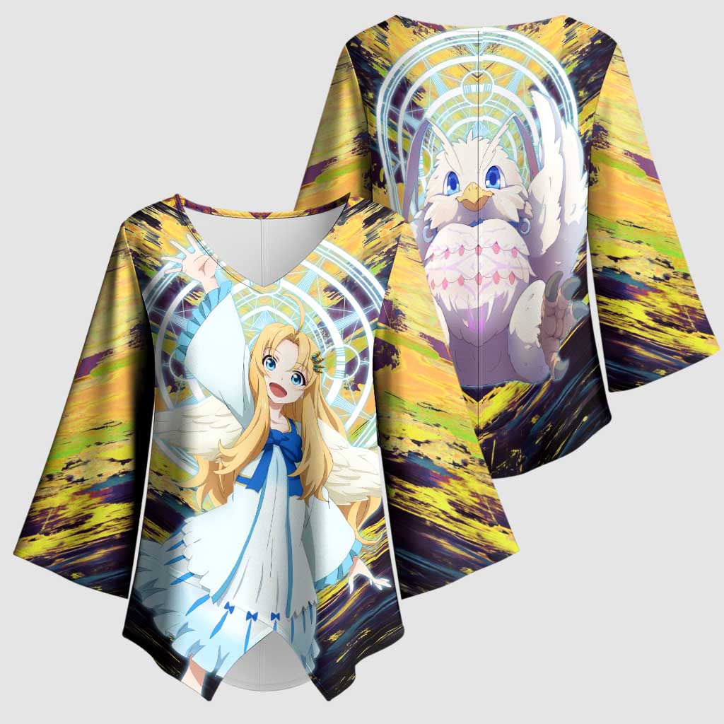 Filo The Rising of the Shield Hero Kimono Sleeve Blouse with Magical Aura and Dual Form Design - The Mazicc
