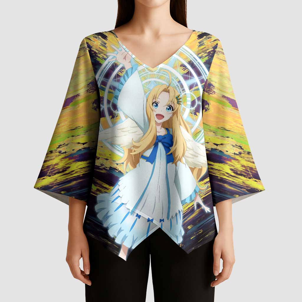 Filo The Rising of the Shield Hero Kimono Sleeve Blouse with Magical Aura and Dual Form Design - The Mazicc