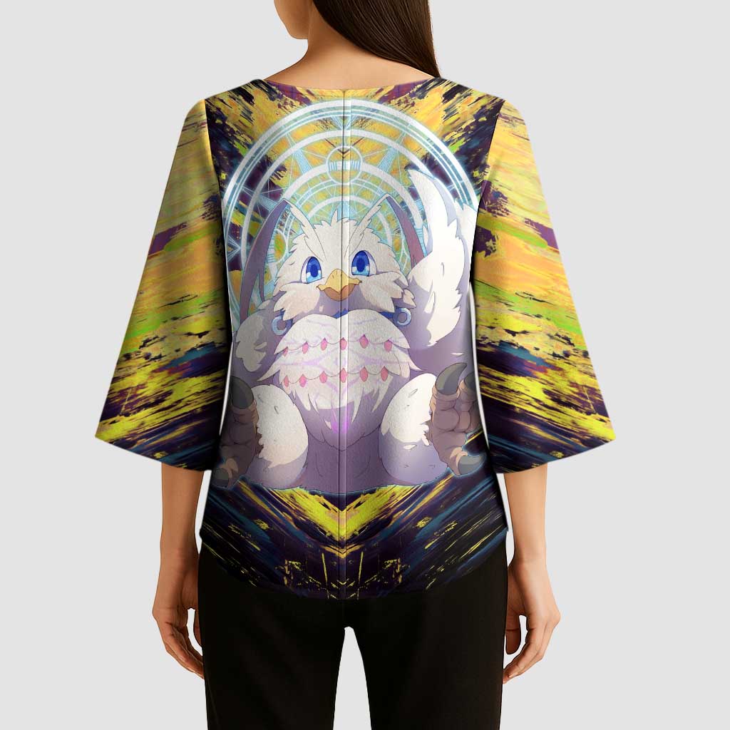 Filo The Rising of the Shield Hero Kimono Sleeve Blouse with Magical Aura and Dual Form Design - The Mazicc