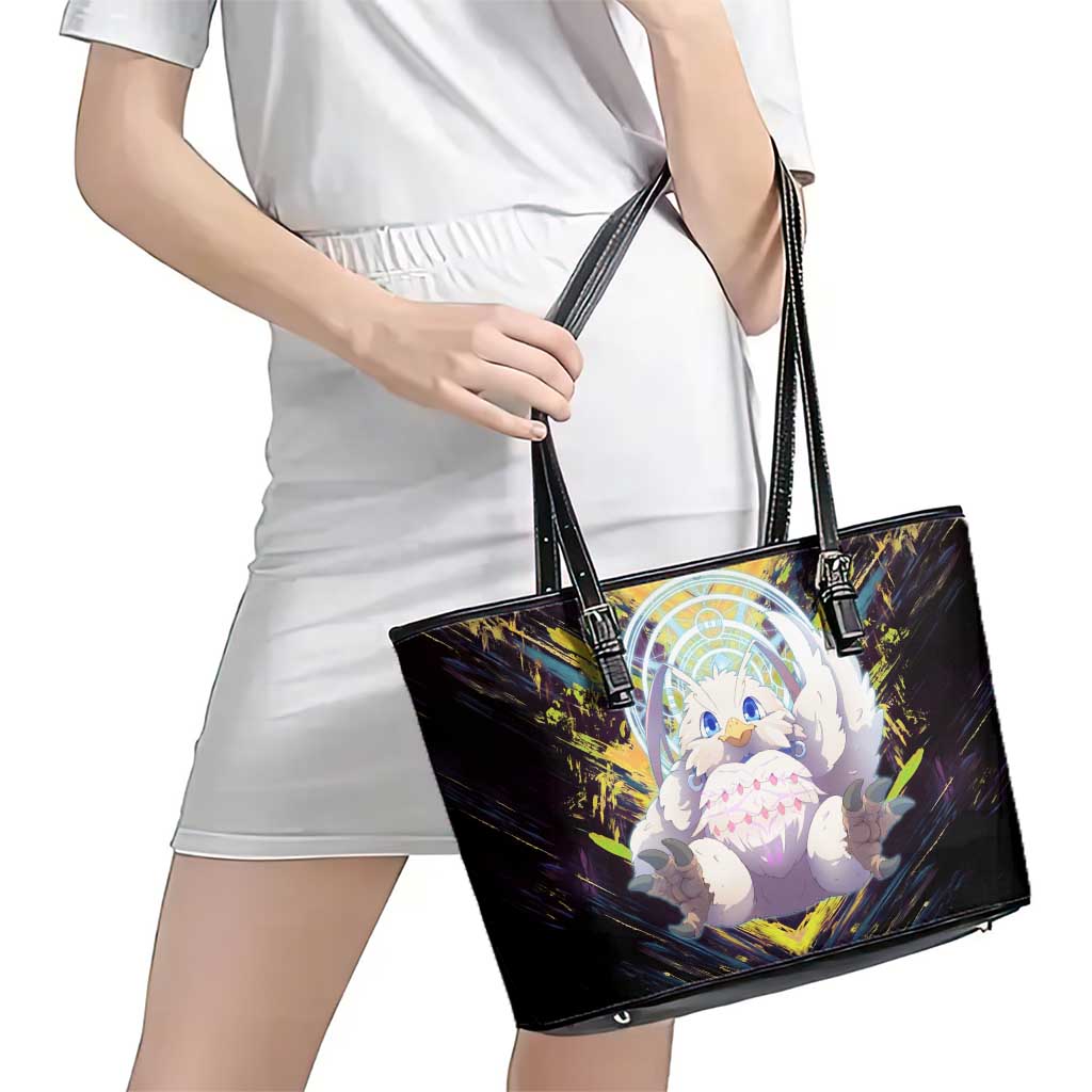 Filo The Rising of the Shield Hero Leather Tote Bag with Magical Aura and Dual Form Design - The Mazicc
