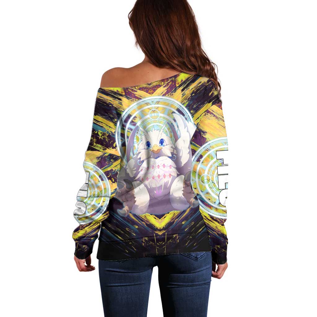 Filo The Rising of the Shield Hero Off Shoulder Sweater with Magical Aura and Dual Form Design - The Mazicc