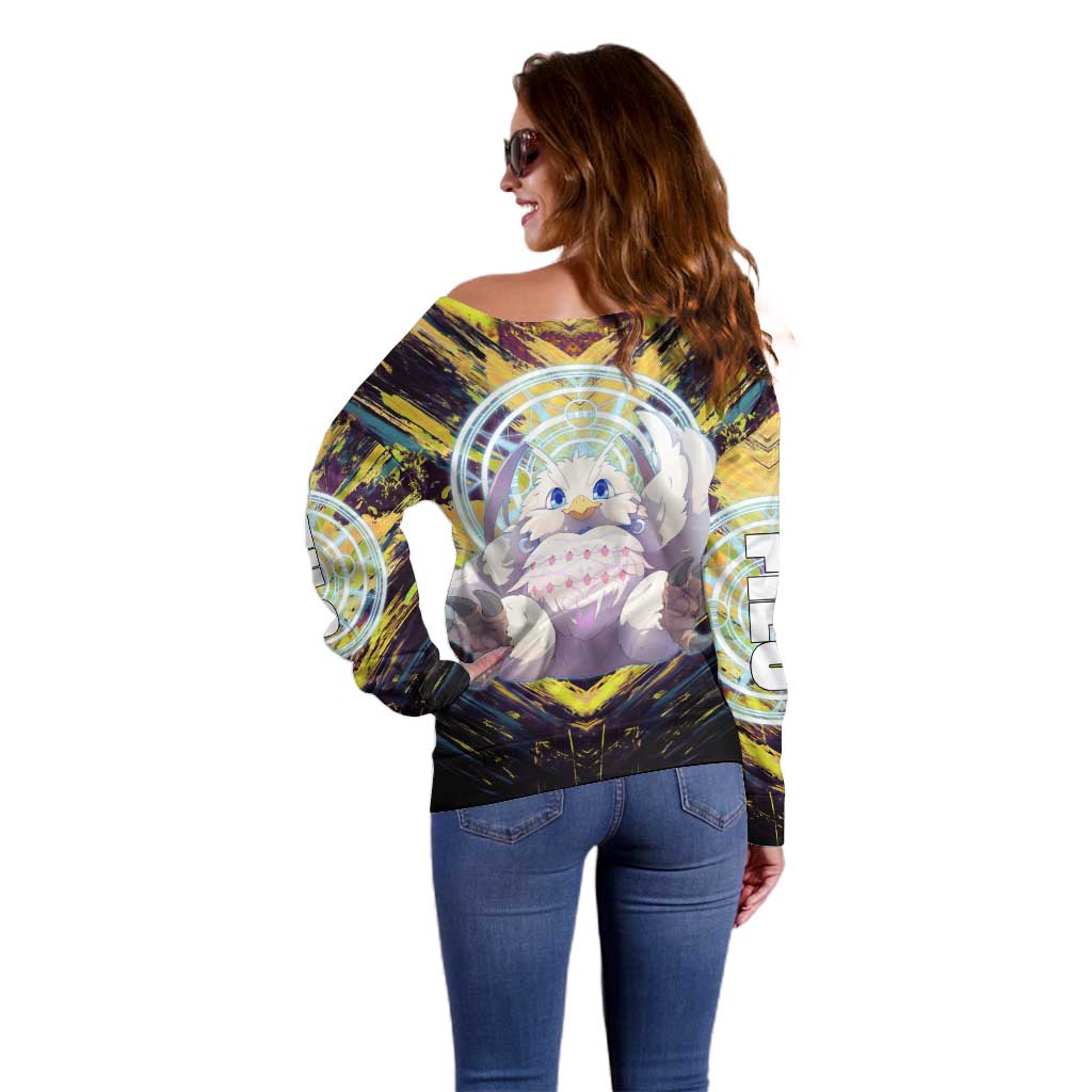 Filo The Rising of the Shield Hero Off Shoulder Sweater with Magical Aura and Dual Form Design - The Mazicc