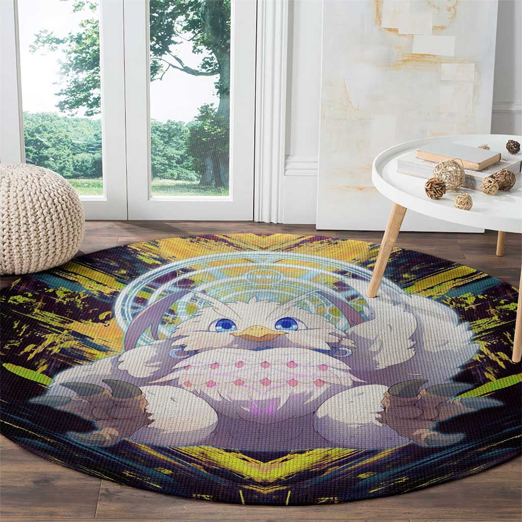 Filo The Rising of the Shield Hero Round Carpet with Magical Aura and Dual Form Design - The Mazicc