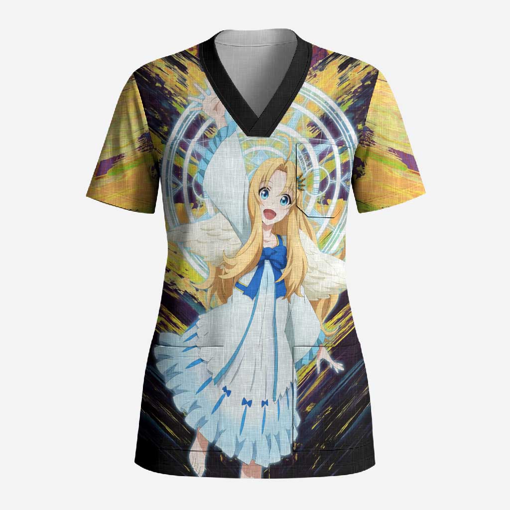 Filo The Rising of the Shield Hero Scrub Top with Magical Aura and Dual Form Design - The Mazicc