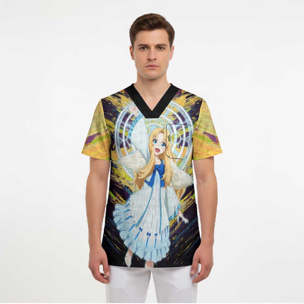 Filo The Rising of the Shield Hero Scrub Top with Magical Aura and Dual Form Design - The Mazicc