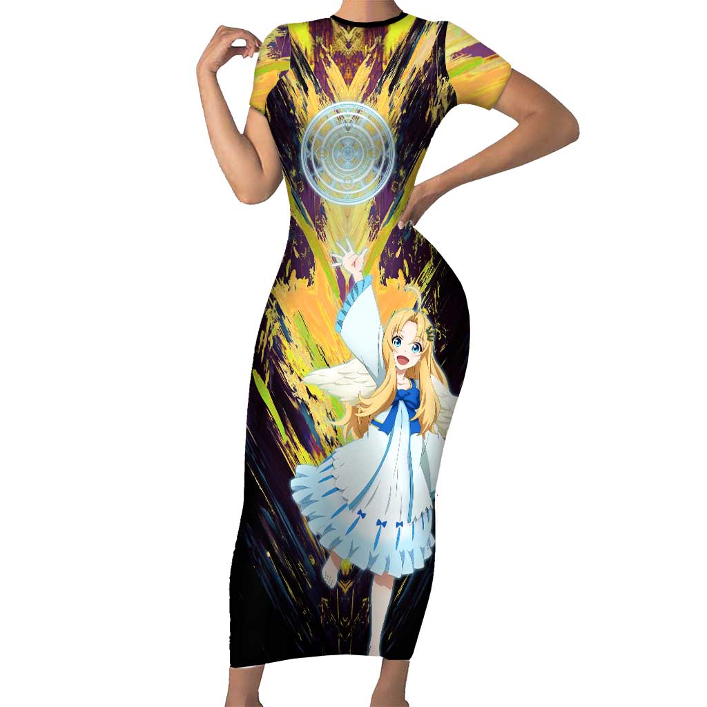 Filo The Rising of the Shield Hero Short Sleeve Bodycon Dress with Magical Aura and Dual Form Design - The Mazicc