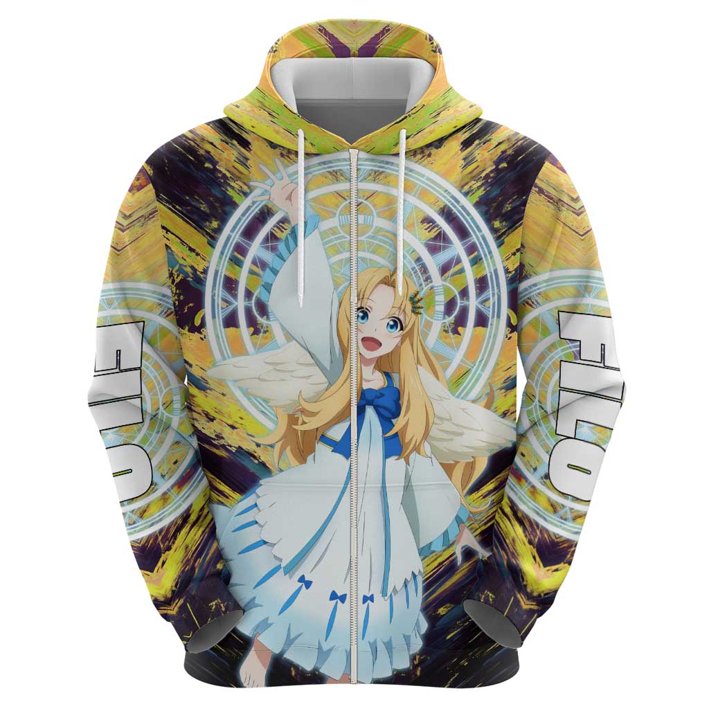 Filo The Rising of the Shield Hero Zip Hoodie with Magical Aura and Dual Form Design - The Mazicc