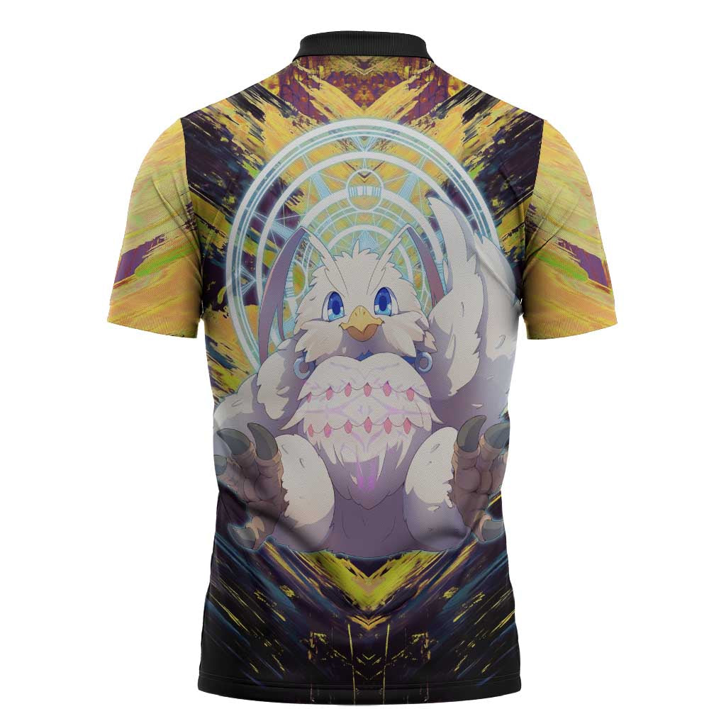 Filo The Rising of the Shield Hero Zipper Polo Shirt with Magical Aura and Dual Form Design - The Mazicc