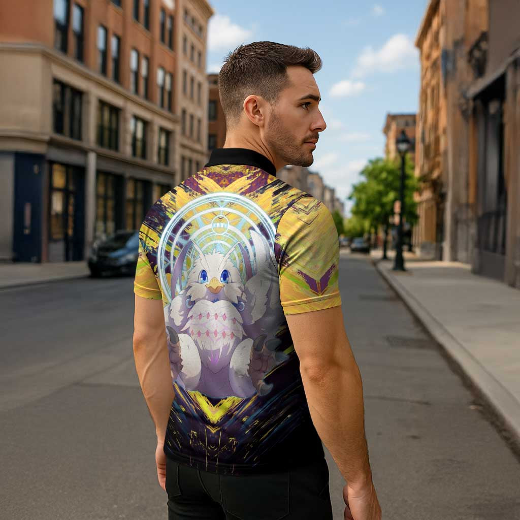 Filo The Rising of the Shield Hero Zipper Polo Shirt with Magical Aura and Dual Form Design - The Mazicc