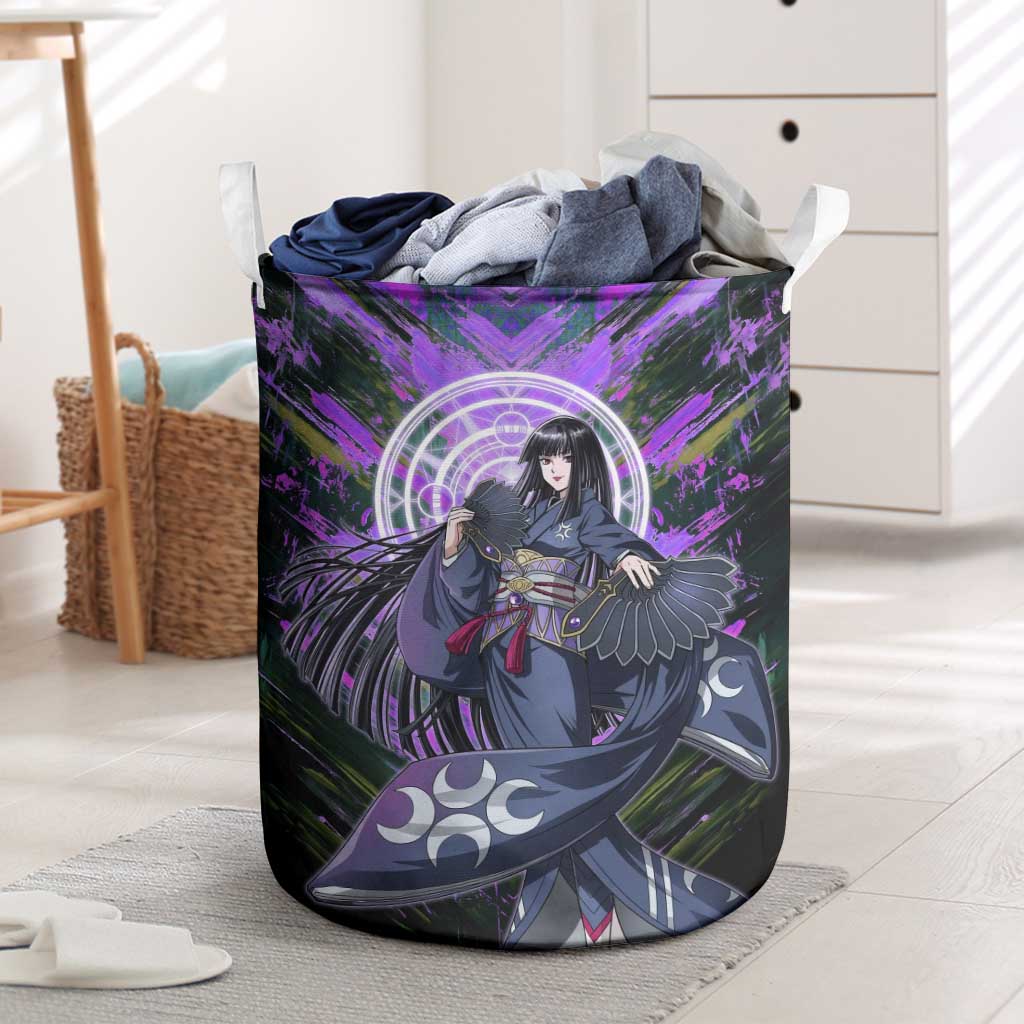Glass The Rising of the Shield Hero Laundry Basket with Elegant Battle Kimono and Spirit Energy Circle Design - The Mazicc