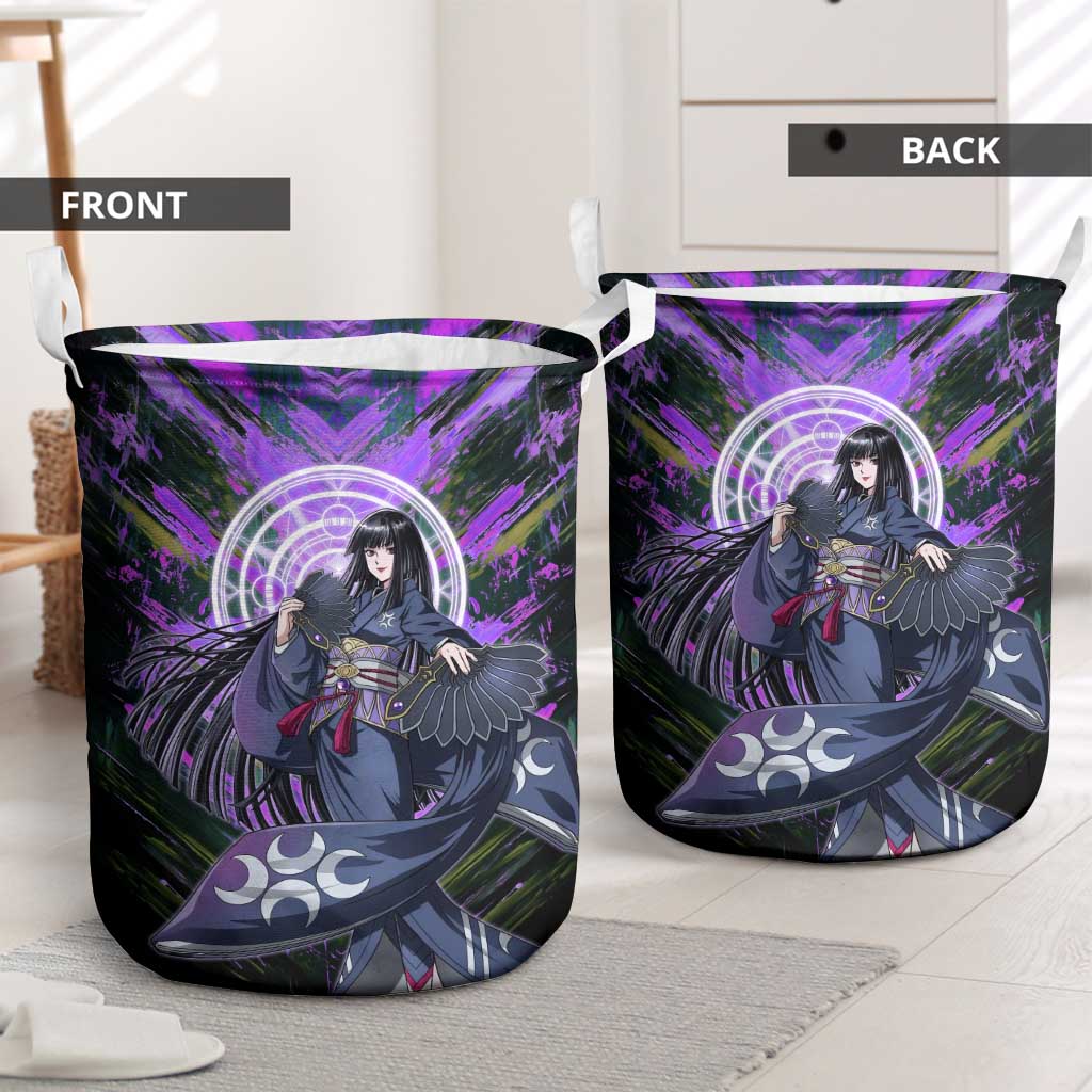 Glass The Rising of the Shield Hero Laundry Basket with Elegant Battle Kimono and Spirit Energy Circle Design - The Mazicc