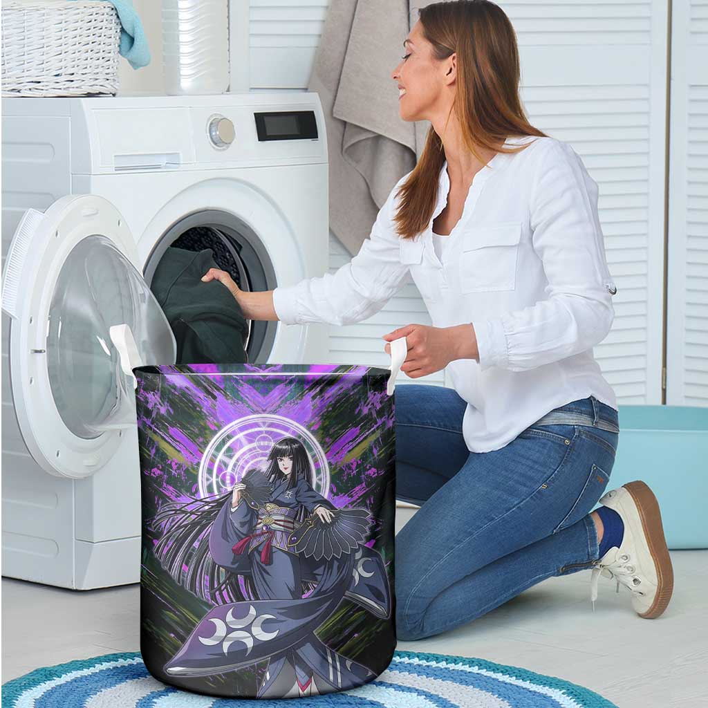 Glass The Rising of the Shield Hero Laundry Basket with Elegant Battle Kimono and Spirit Energy Circle Design - The Mazicc