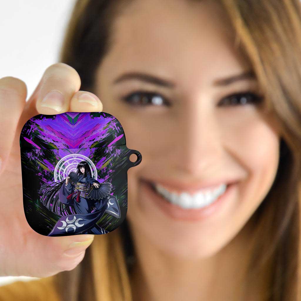Glass The Rising of the Shield Hero AirPods Case with Elegant Battle Kimono and Spirit Energy Circle Design - The Mazicc